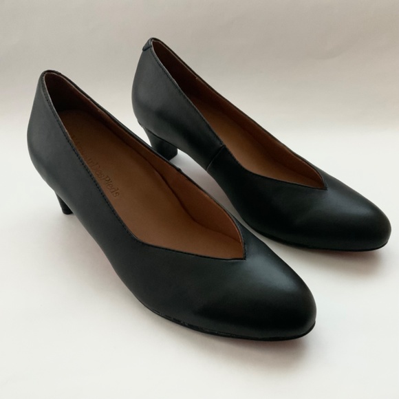 L' AMOUR DES PIEDS WOMEN'S JOZEFA BLACK NAPPA LEATHER PUMPS DRESS SHOES 10 - Picture 3 of 7